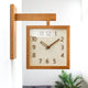 Solid Wood Corner Wall Clock 34cm