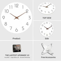 Colour Block Silent Wall Clock 25cm