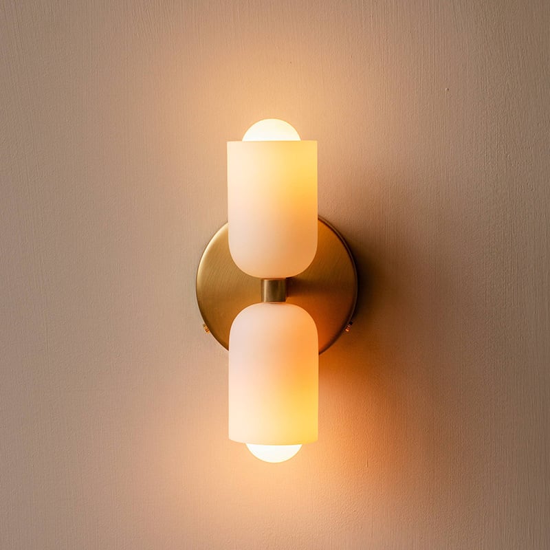 Up and Down Glass Wall Light 30cm