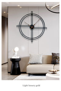 Large Iron Statement Wall Clock 58cm