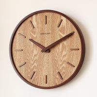 Wooden wall clock face detail