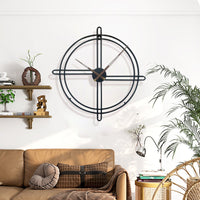 Large Iron Statement Wall Clock 58cm