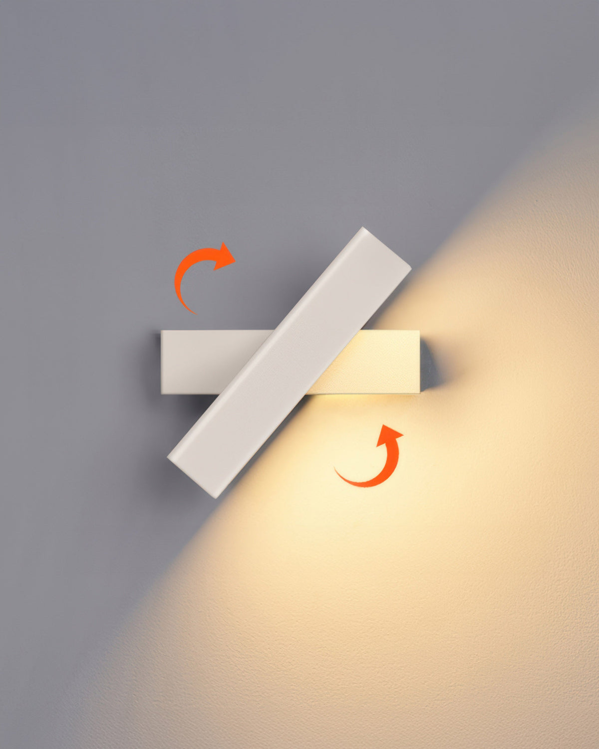 Rotating Wood Grain Wall Light
