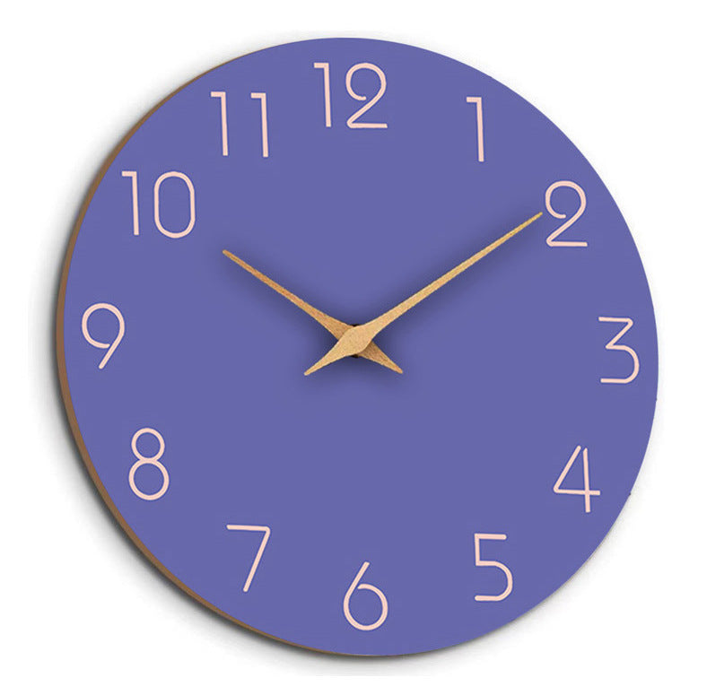 Colour Block Silent Wall Clock 25cm