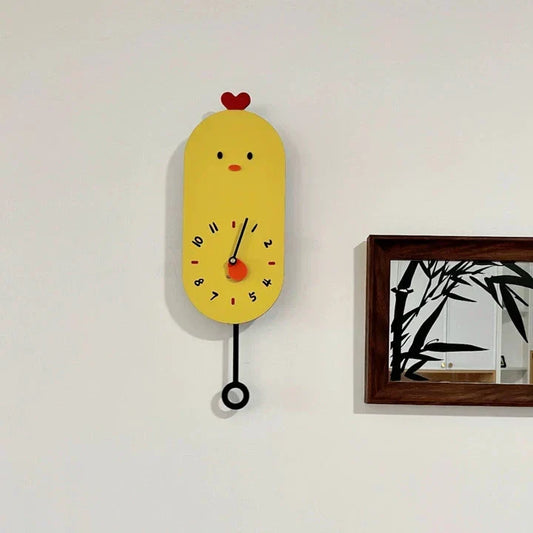 Chicken Silent Wall Clock for Children’s Rooms