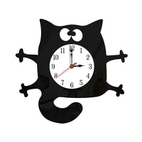 Cat Silhouette Silent Wall Clock, 28cm