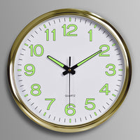 Glow in the Dark Silent Wall Clock 30cm