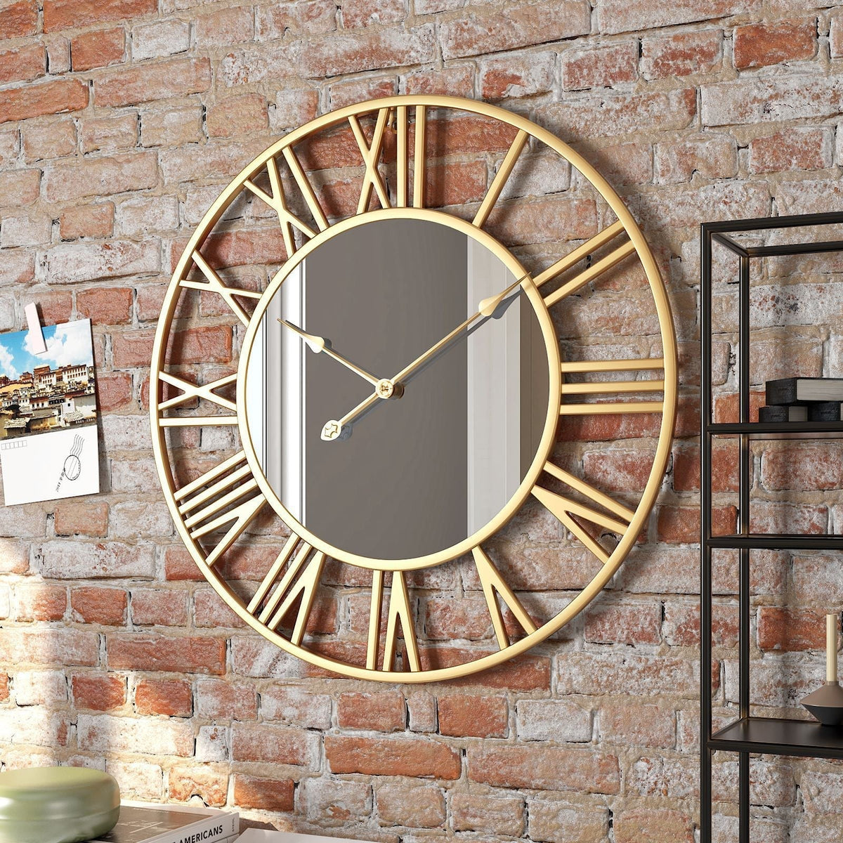 Vintage Metal Wall Clock 39cm