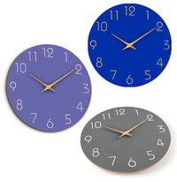 Colour Block Silent Wall Clock 25cm