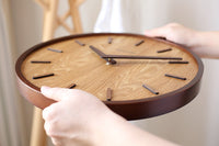 Wooden clock on wall