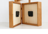 Solid Wood Corner Wall Clock 34cm