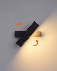 Rotating Wood Grain Wall Light