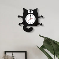 Cat Silhouette Silent Wall Clock, 28cm