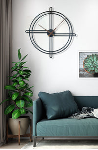 Large Iron Statement Wall Clock 58cm