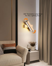 Rotating Wood Grain Wall Light