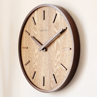Minimalist silent wooden wall clock