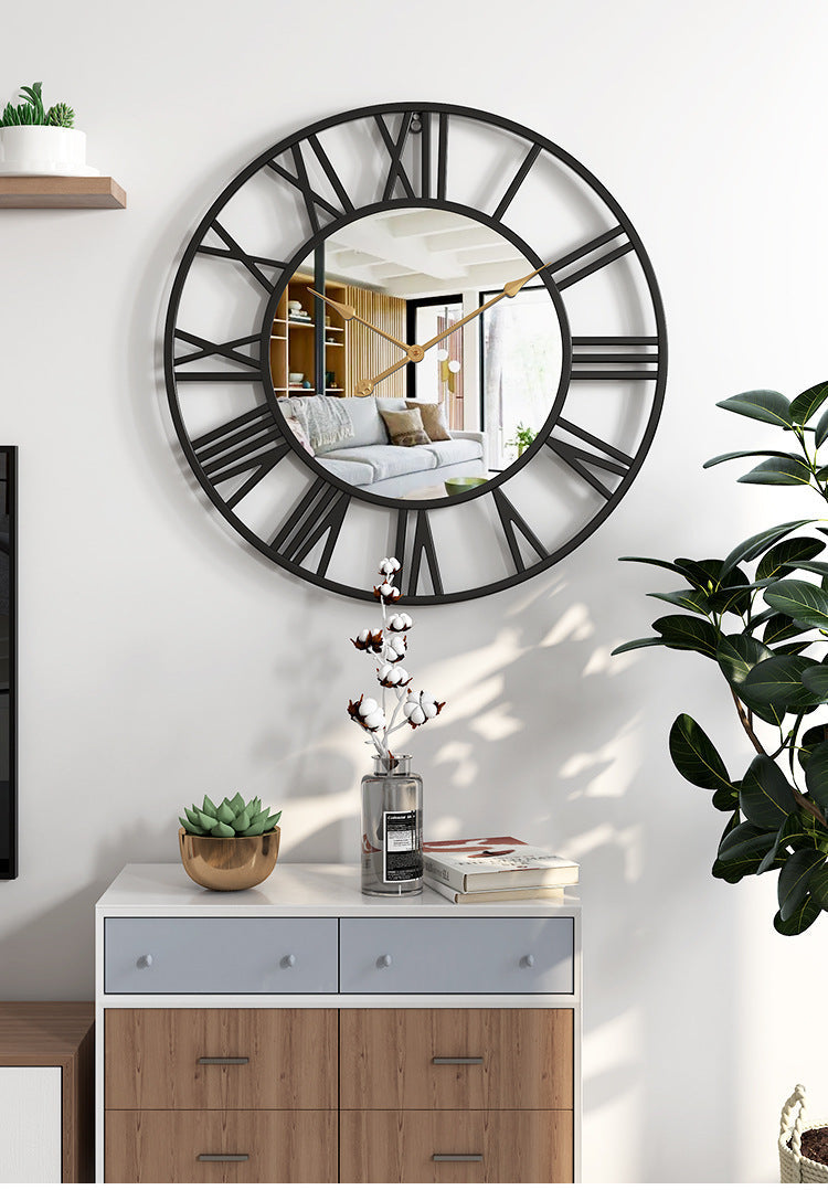 Vintage Metal Wall Clock 39cm