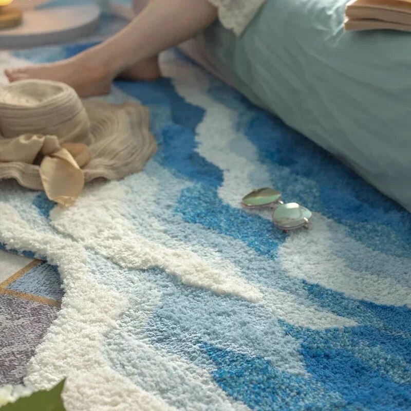 Ocean Wave Non-Slip Rug