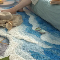 Ocean Wave Non-Slip Rug