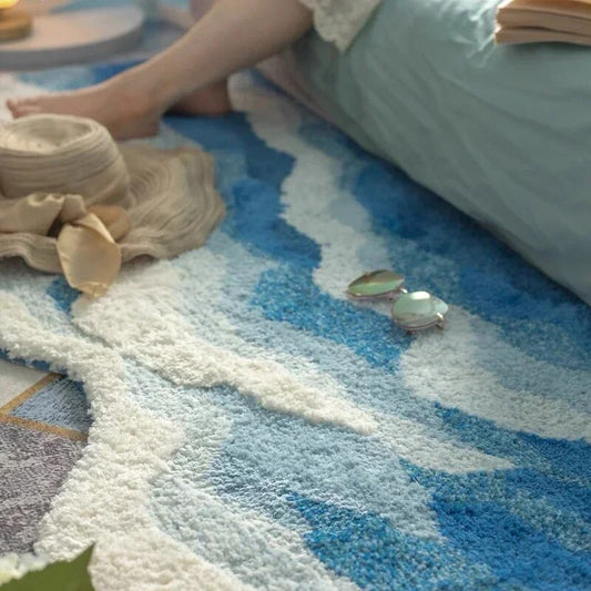 Ocean Wave Non-Slip Rug