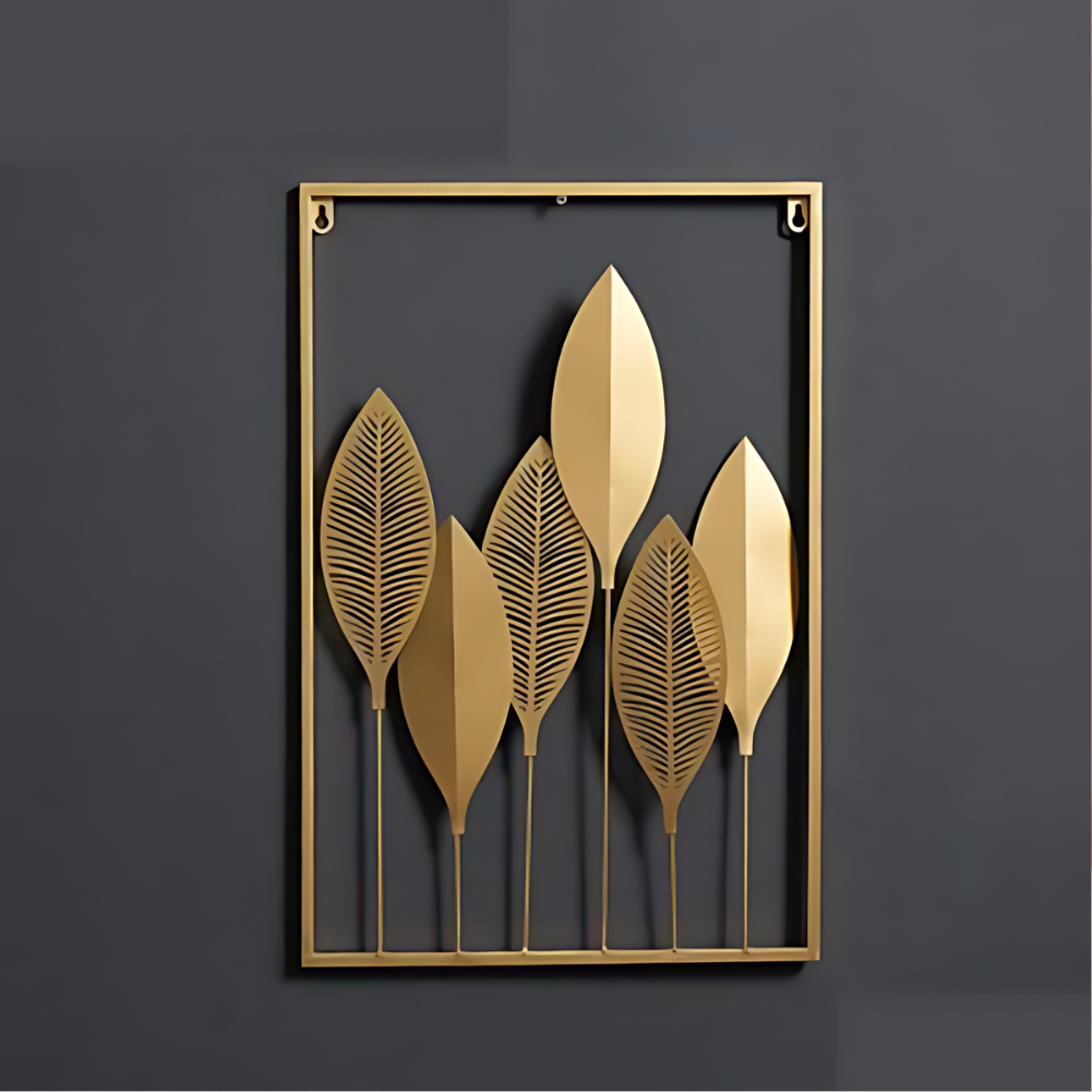 Gold Leaf Metal Wall Art