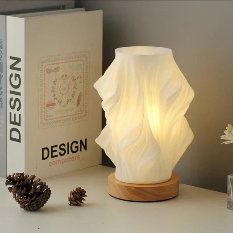 Swirl Form LED Table Lamp 22cm