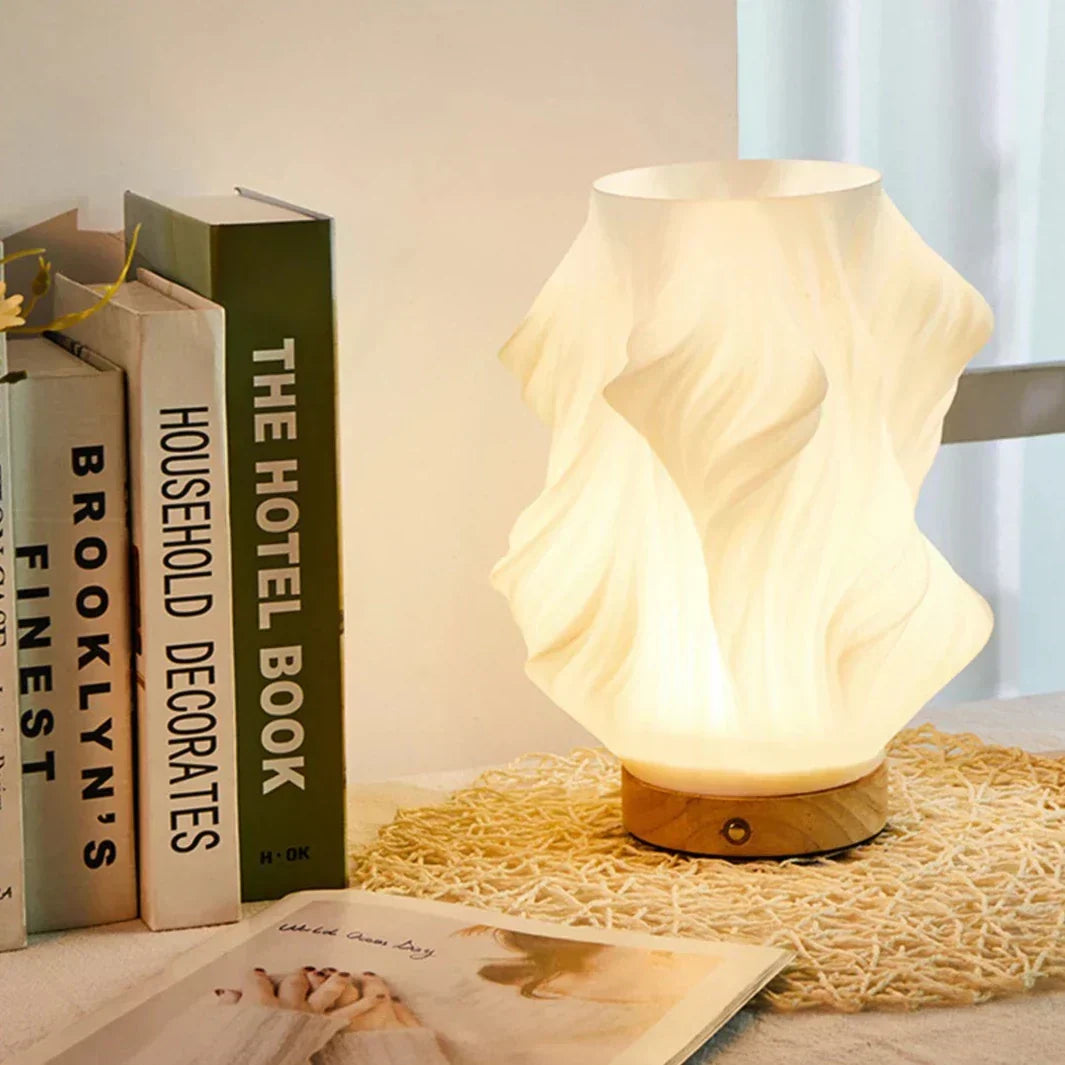 Swirl Form LED Table Lamp 22cm