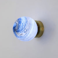 Planet Glass Flush Mount Ceiling Light