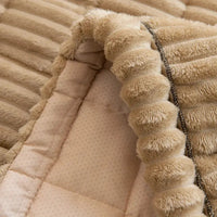 Pleated Edge Plush Sofa Runner