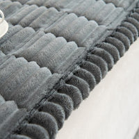 Pleated Edge Plush Sofa Runner
