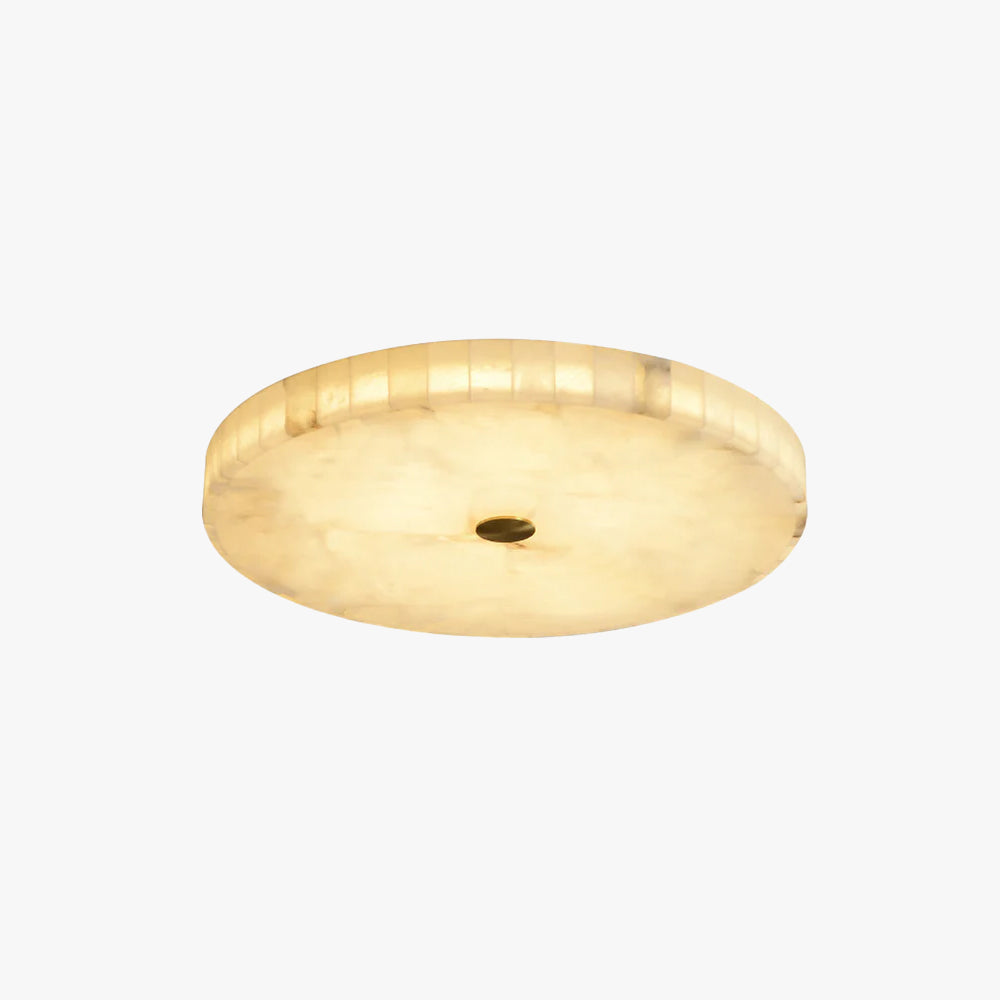 Cirra Round Alabaster Ceiling Light plain background product shot