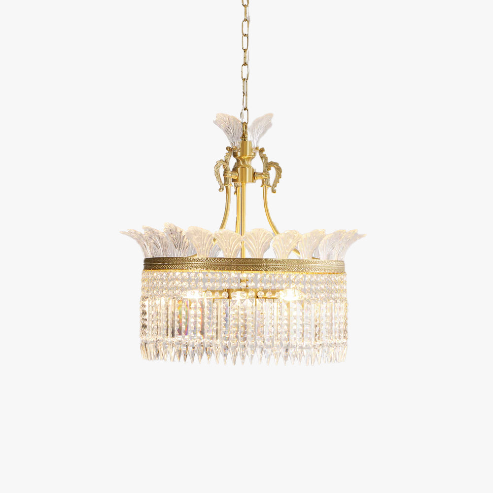 Galvain French Empire Crystal Chandelier, 4-head, plain background