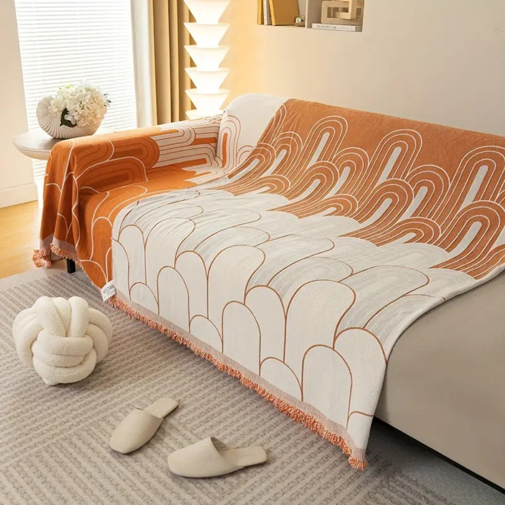 Rainbow Arch Chenille Sofa Cover