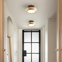 June Retro Glass Flush Ceiling Light