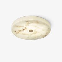 Cirra alabaster ceiling light bottom-up view showing stone veining
