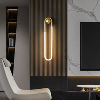Brass Loop LED Wall Light, 45 or 75cm
