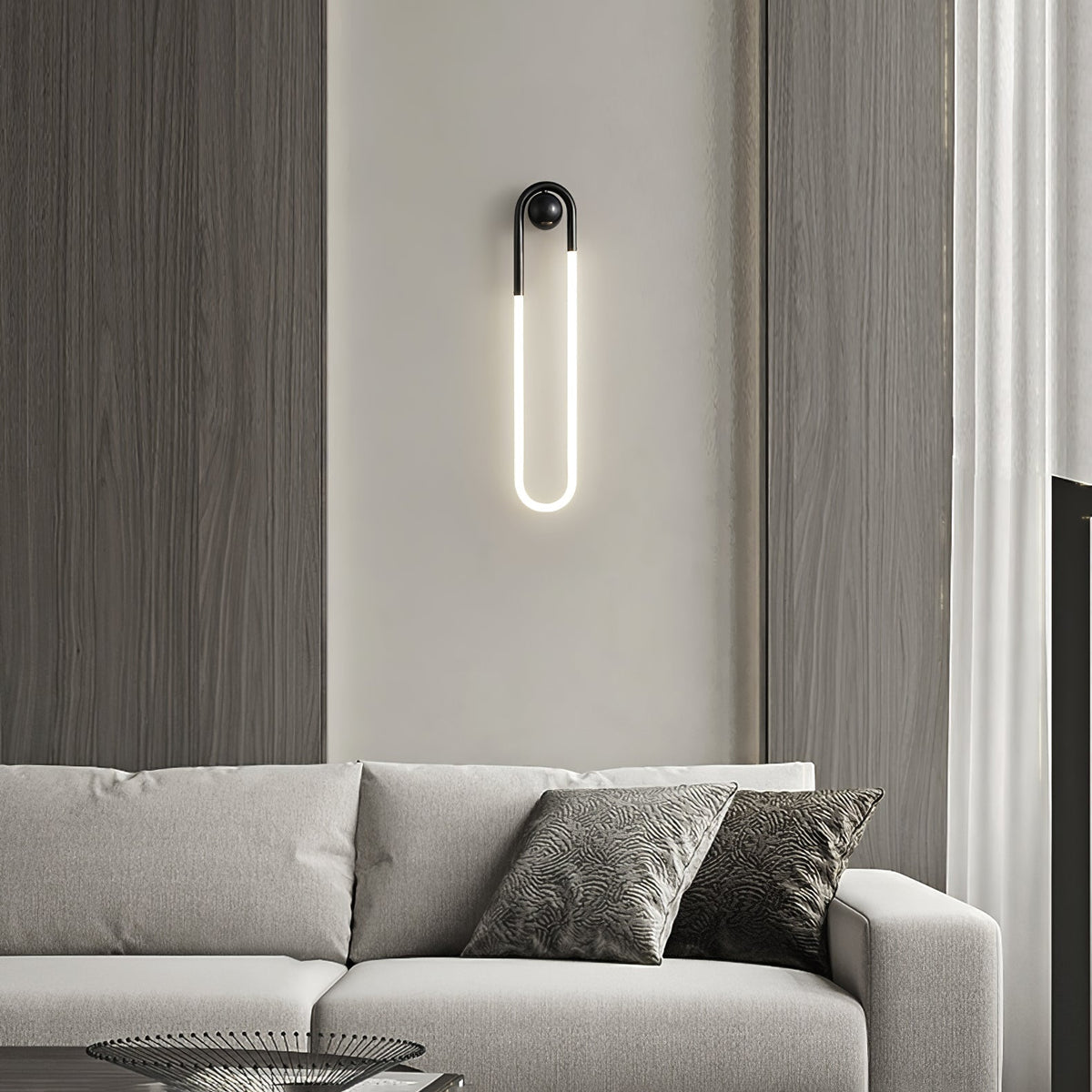 Brass Loop LED Wall Light, 45 or 75cm