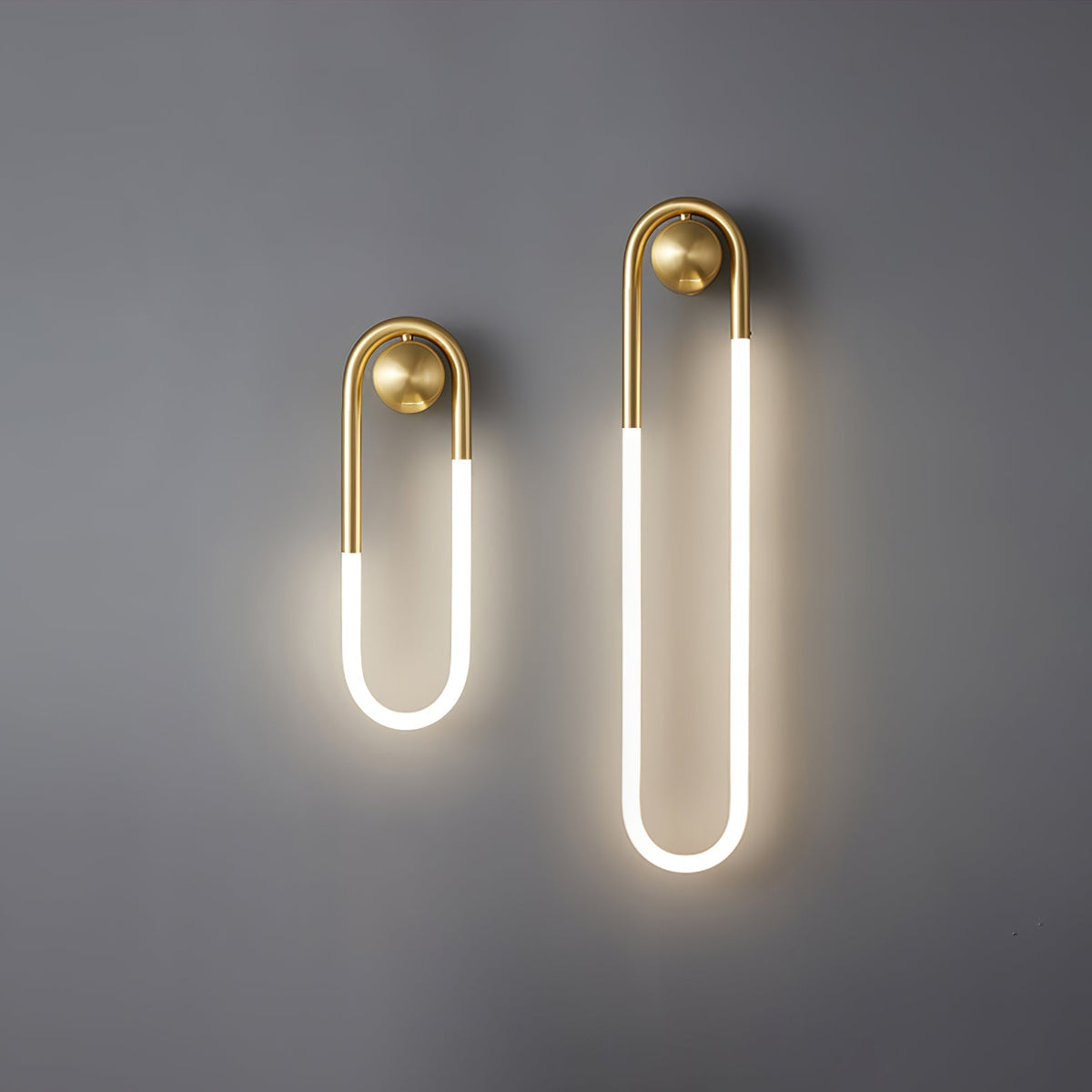 Brass Loop LED Wall Light, 45 or 75cm