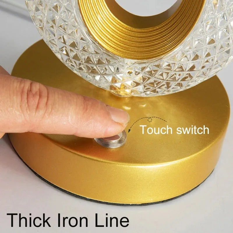 Crystal-Effect Cordless Night Light