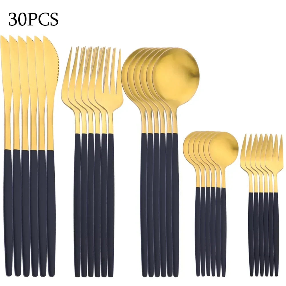 Refined Table Cutlery Set, 30 Piece