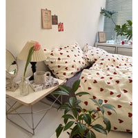 Heart Print Cotton Duvet Set