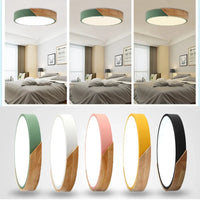 Wood Trim LED Ceiling Light, 23 to 40cm