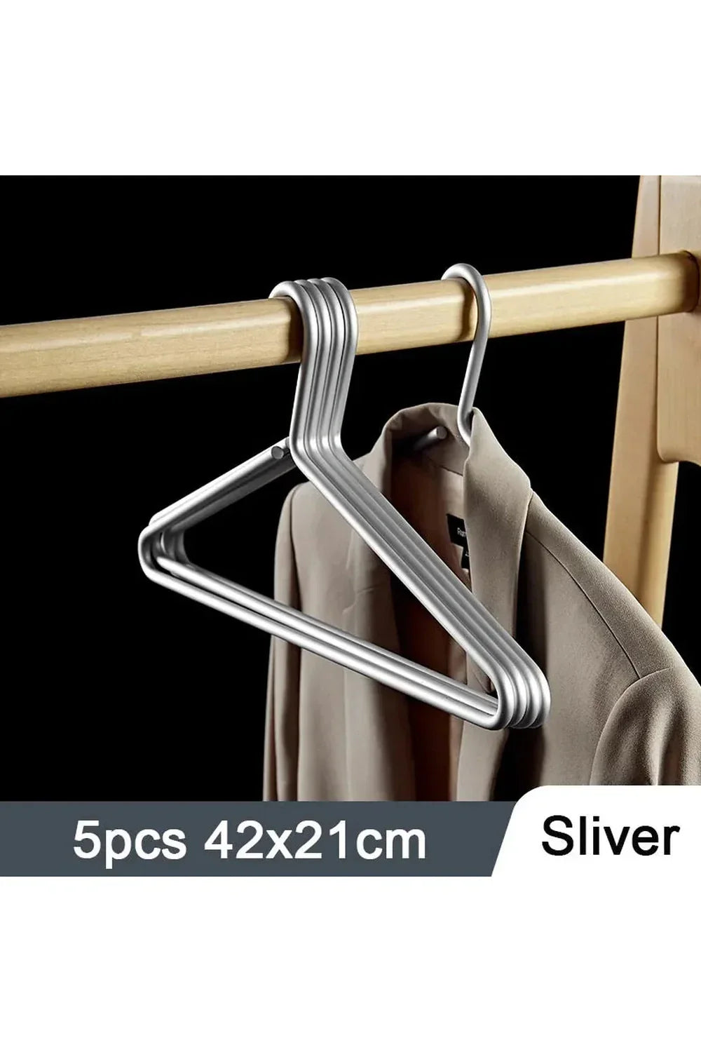 LuxeLine Metal Hangers, Set of Five