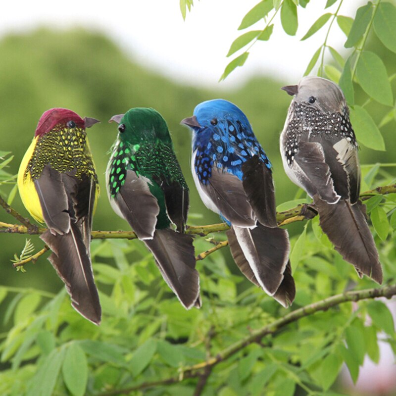 Decorative Feathered Bird 15cm