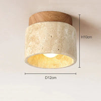 Marble and Wood Ceiling Light 12cm