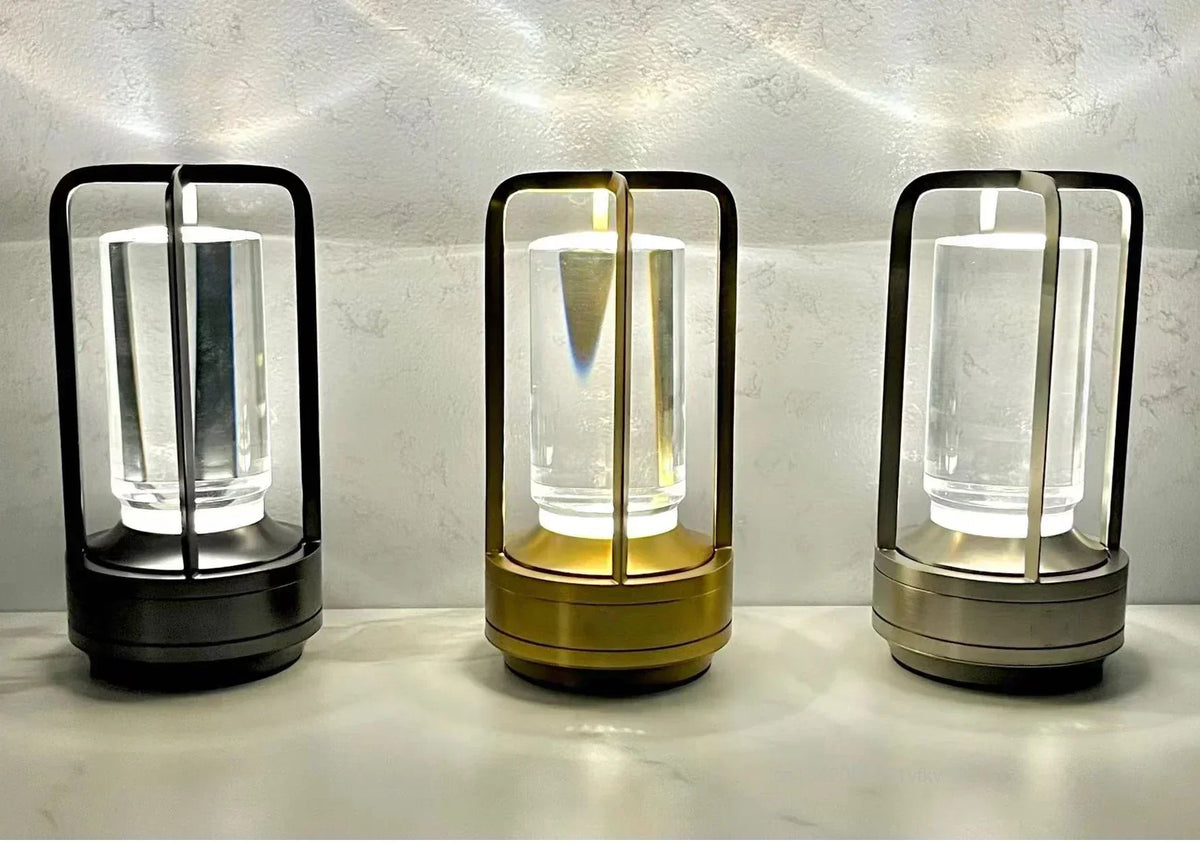 Lantern on dining table