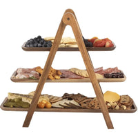 Tiered Wooden Serving Stand