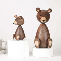 Danish Walnut Bear Family Ornament