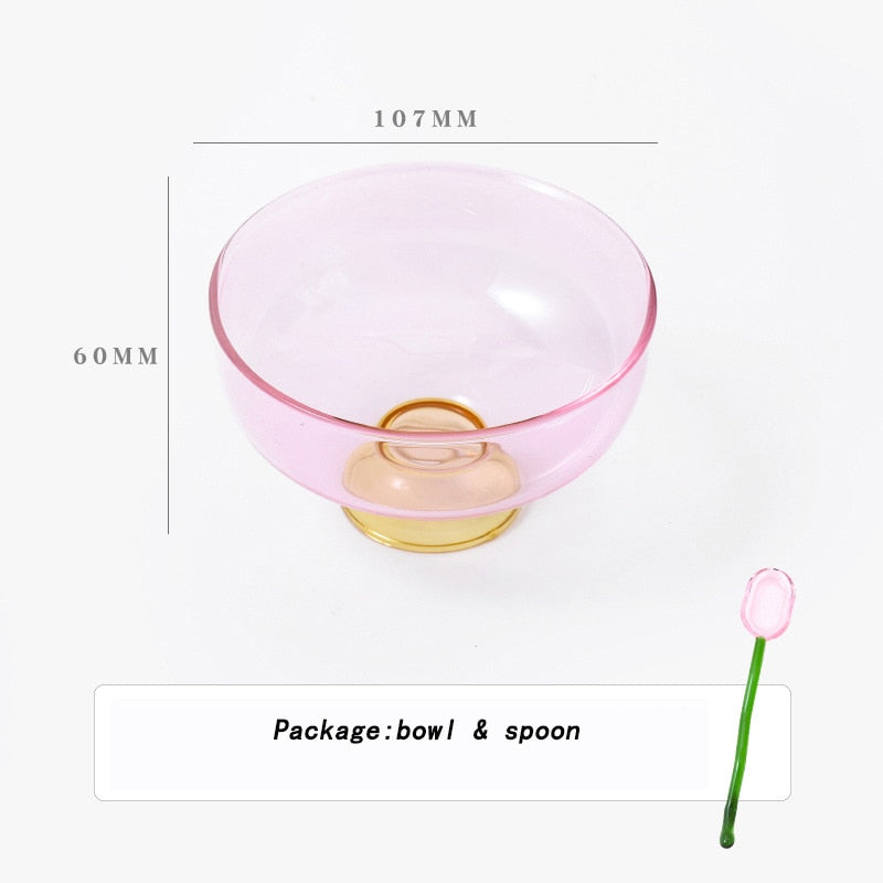 Borosilicate Dessert Bowl and Spoon