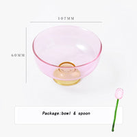 Borosilicate Dessert Bowl and Spoon